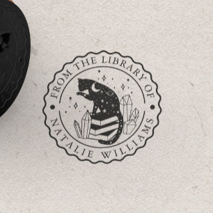 Crystal Cat Star Pencil Moon from the Library of Rubber Stamp