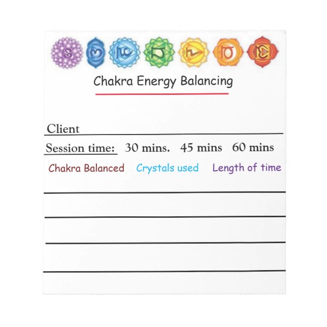Crystal chakra balancing pad (Front)
