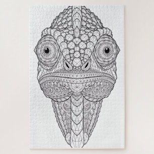Crystal Chameleon Geometric Art   Crystal Animal   Jigsaw Puzzle