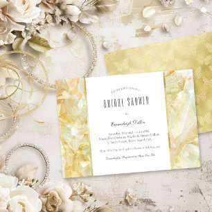 Crystal Champagne Burst Bridal Shower Invitation