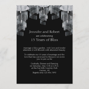 Crystal Chandelier 15th Anniversary Invitation