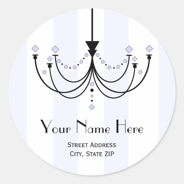 Crystal Chandelier Address Label Sticker (Front)