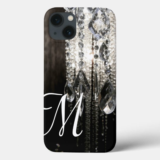 Crystal Chandelier Chic Glass Monogram IPAD Case (Back)