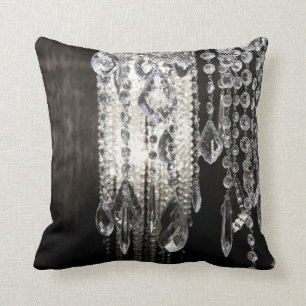 Crystal Chandelier Chic Glass Throw Couch Pillow