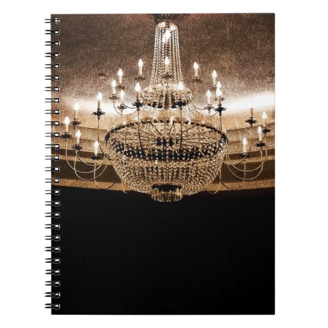 Crystal Chandelier Dazzle Glitz Glam Note Book (Front)