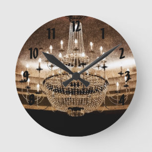 Crystal Chandelier Dazzle Glitz Glam Wall Clock