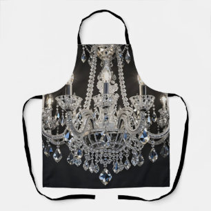 Crystal Chandelier Luxe Silver Sparkle Apron