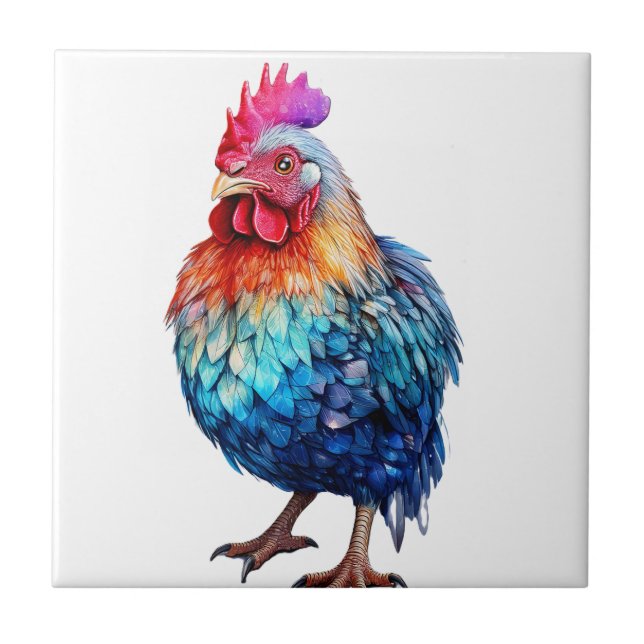 Crystal Chicken  Ceramic Tile (Front)