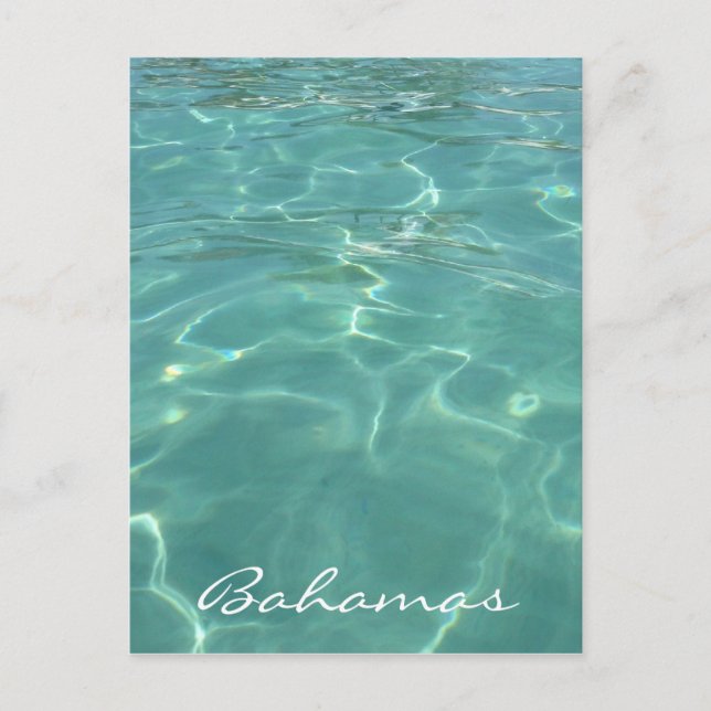 crystal clear bahamas waters postcard (Front)