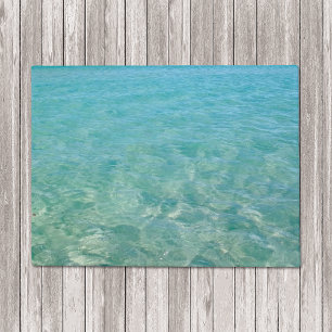 Crystal Clear Blue Beach Water Doormat