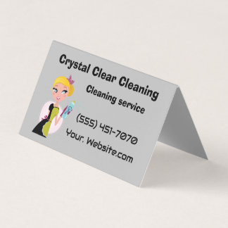 Crystal clear cleaning business card