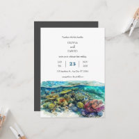 Crystal Clear Coral Reef Tropical Beach Wedding 