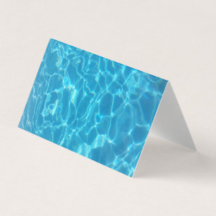 Crystal Clear Sky Blue Pool Water Business Card