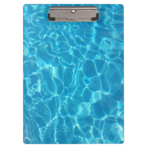 Crystal Clear Sky Blue Pool Water Clipboard