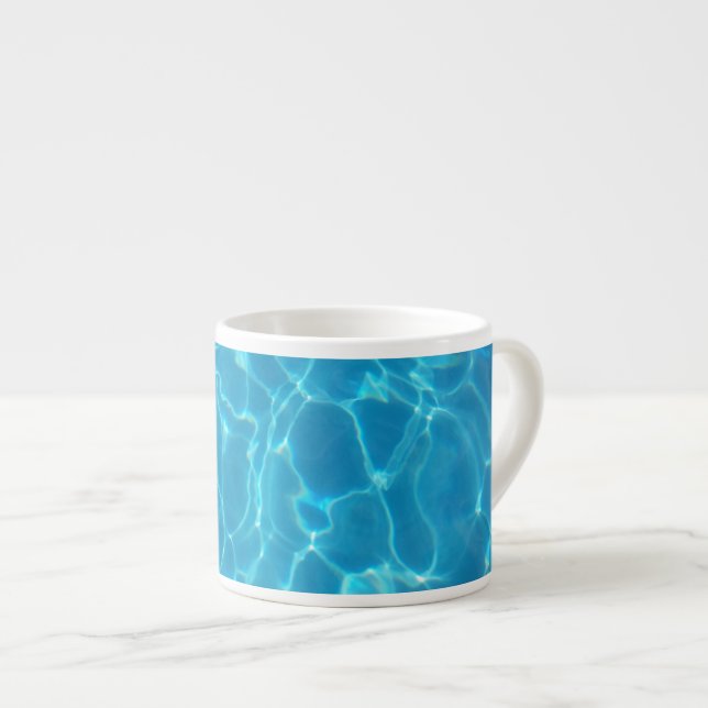 Crystal Clear Sky Blue Pool Water Espresso Cup (Front Right)