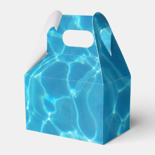 Crystal Clear Sky Blue Pool Water Favour Box