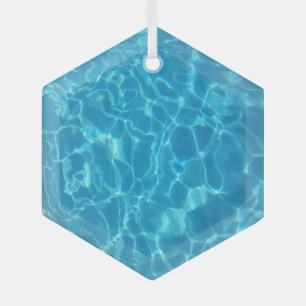Crystal Clear Sky Blue Pool Water Glass Tree Decoration