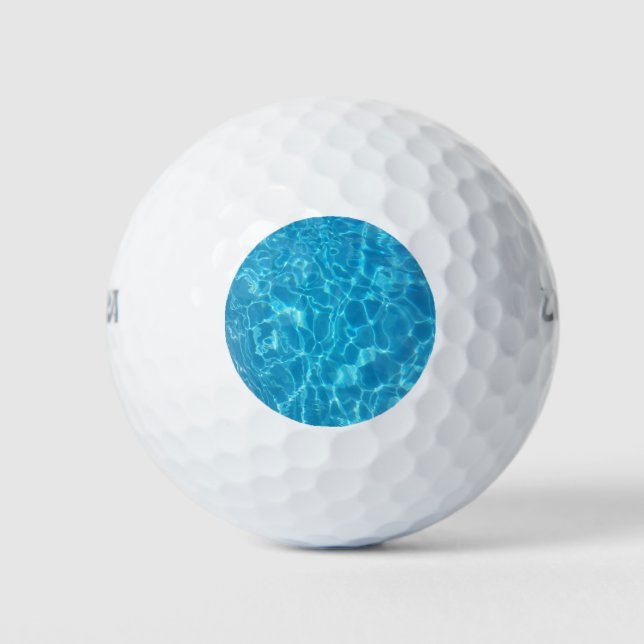 Crystal Clear Sky Blue Pool Water Golf Balls (Front)