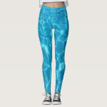 Crystal Clear Sky Blue Pool Water Leggings<br><div class="desc">Crystal Clear Sky Blue Pool Water - From the book, "The Answers You Seek Are In The Word Of God" © 2025 Charlie Morelli - Like the design but want it on ANOTHER product? Scroll up and select a product from the TRANSFER DESIGN TO A PRODUCT section to do it....</div>