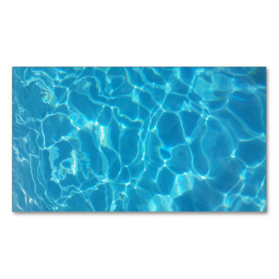 Crystal Clear Sky Blue Pool Water Magnetic Business Card