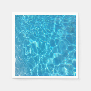 Crystal Clear Sky Blue Pool Water Napkin