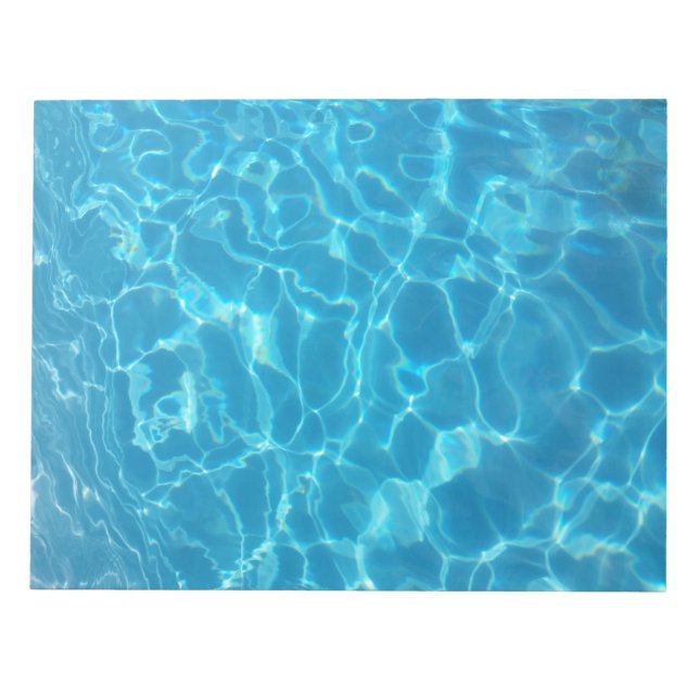 Crystal Clear Sky Blue Pool Water Notepad (Front)