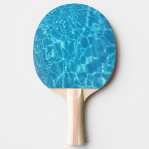 Crystal Clear Sky Blue Pool Water Ping Pong Paddle