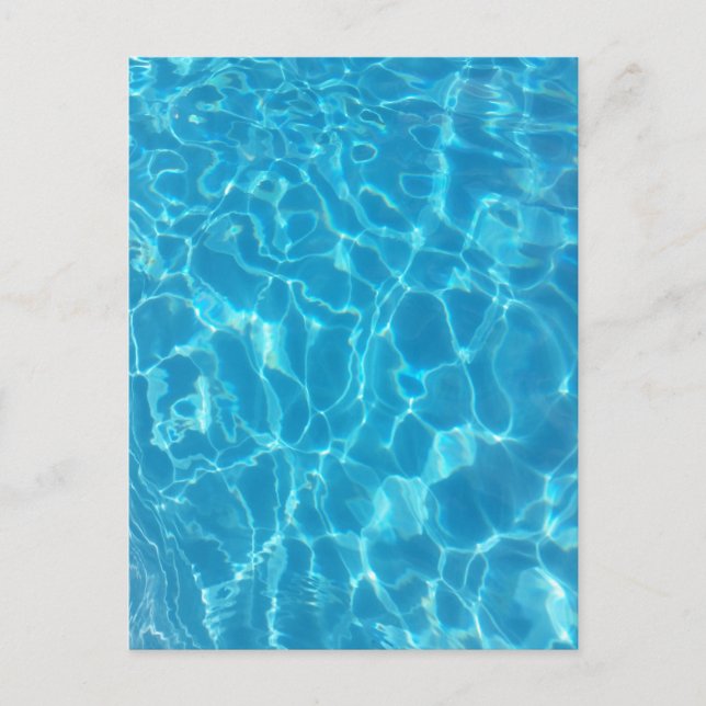 Crystal Clear Sky Blue Pool Water Postcard (Front)