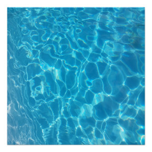 Crystal Clear Sky Blue Pool Water Poster