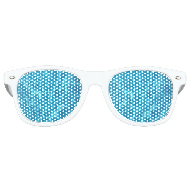 Crystal Clear Sky Blue Pool Water Retro Sunglasses (Front)