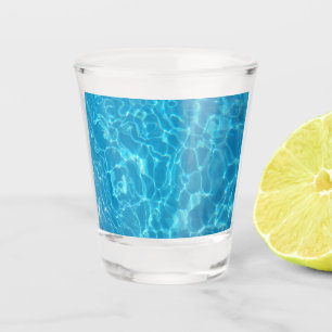 Crystal Clear Sky Blue Pool Water Shot Glass
