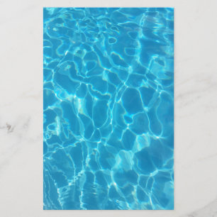 Crystal Clear Sky Blue Pool Water Stationery
