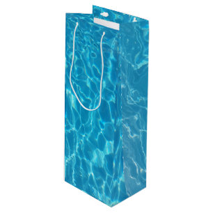Crystal Clear Sky Blue Pool Water Wine Gift Bag