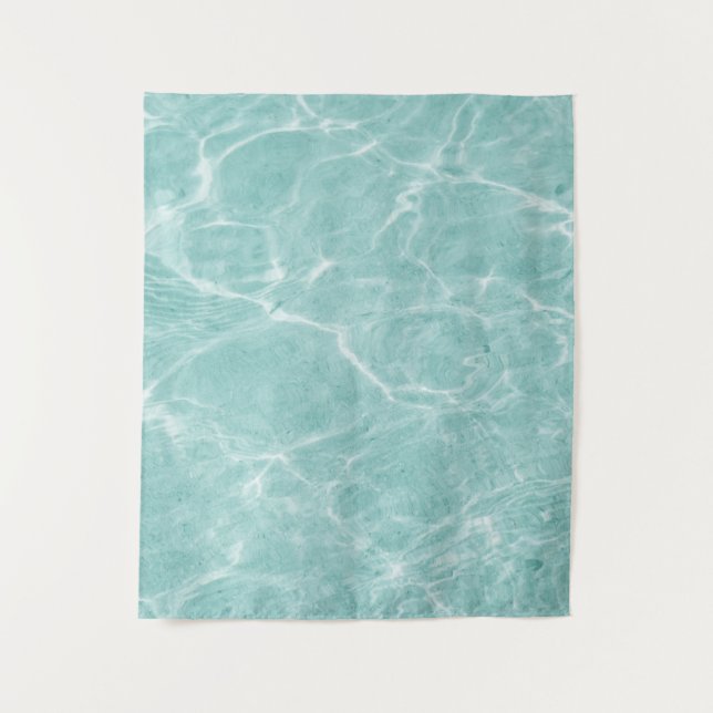 Crystal Clear Soft Turquoise Ocean Dream #2 #wall  Tapestry (Front)