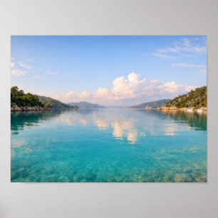 Crystal Clear Turquoise Sea Bay Mediterranean Poster
