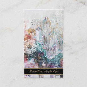 *~* Crystal Cluster AP90 Artsy Drip QR Rainbow Business Card