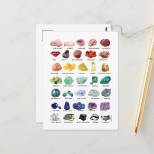 Crystal Collection Postcard Rainbow Rocks Geology
