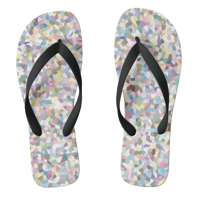 Crystal Colourful Pattern Thongs (Footbed)