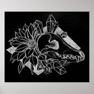 Crystal Coyote Inverted Poster