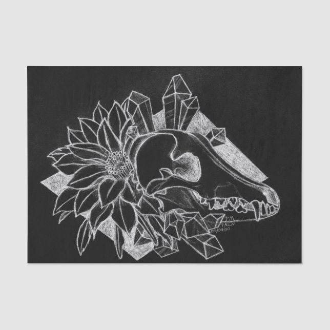 Crystal Coyote Inverted  Tissue Paper (Front)