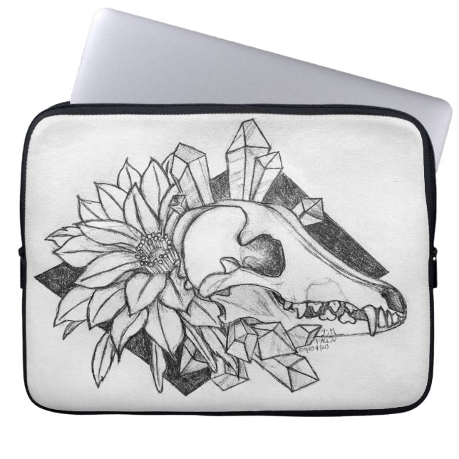 Crystal Coyote  Laptop Sleeve (Front)