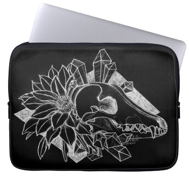 Crystal Coyote  Laptop Sleeve (Front)