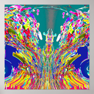 Crystal design digital Energy flow  Reiki Master Poster