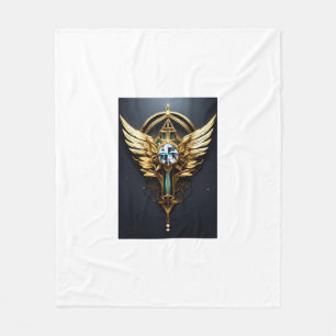Crystal Diamond Eagle  Fleece Blanket