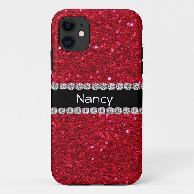 Crystal & DIAMOND LOOK  RUBY RED IPHONE  5 Case (Back)
