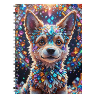 crystal dog spiral notebook