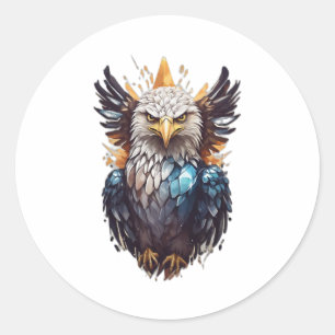 Crystal Eagle Classic Round Sticker