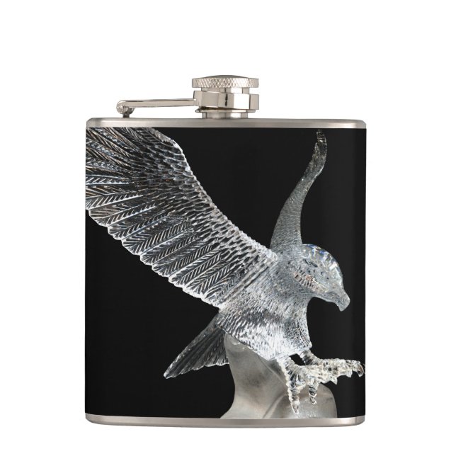 Crystal Eagle Hip Flask (Front)