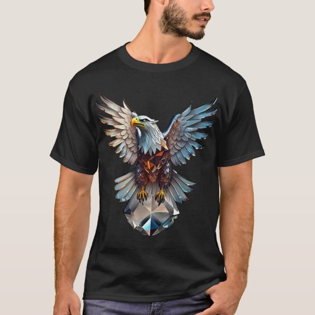Crystal Eagle Icon T-Shirt – Emblem of Freedom and (Front)