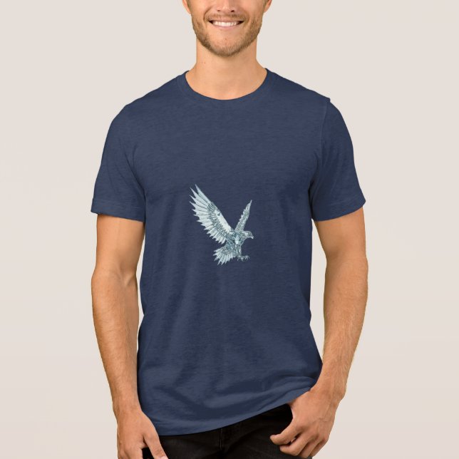Crystal Eagle Soaring Tri-Blend Shirt (Front)